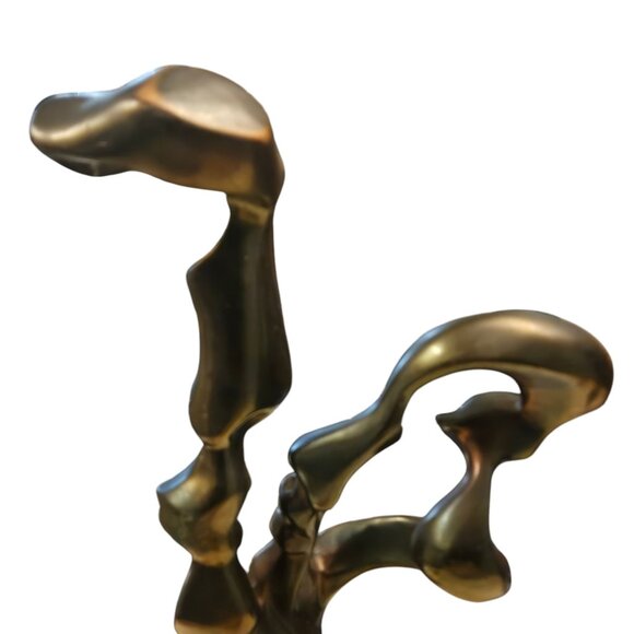 Abstract Modern Kiss Sculpture 15 inch AS IS Couple Love Home Decor - Picture 13 of 16